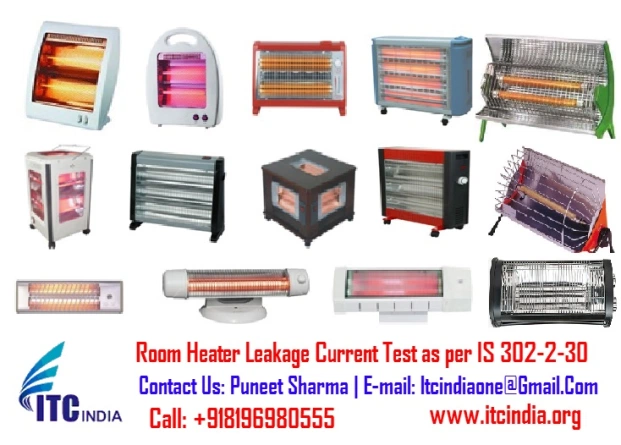 Room Heater Leakage Current Test as per IS 302-2-30