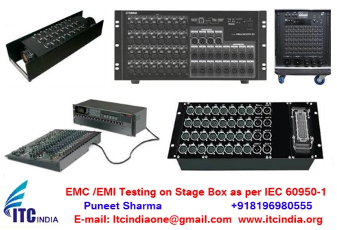 EMC /EMI Testing on Stage Box as per IEC 60950-1 standard