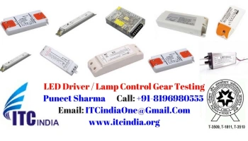 LED Driver and Lamp control Gear Testing as per IEC 61347 -2-13, IS 15885-2-13